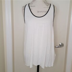 Wilfred White Black Leather Trim Tank